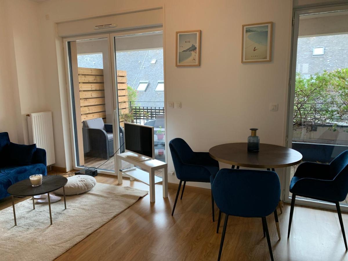 Appartement Centre Ville Avec Terrasse Et Parking Securise Rennes Bagian luar foto